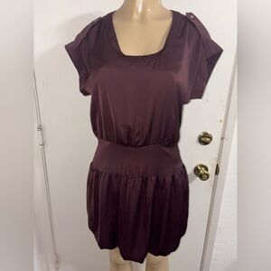 Gap Short Sleeve Bubble Plum Dress Size 8 NWT
